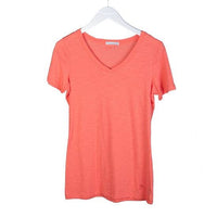 Womens V-neck Top - Cotton Blend Essential V-Neck Tee