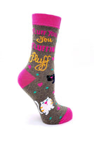 Fluff You You Fluffin' Fluff Sassy - Funny Women's Socks with Cats