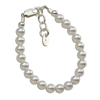 Sterling Silver Baby's 1st Pearls Bracelet Keepsake Gift  - 1-5 Years