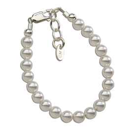 Sterling Silver Baby's 1st Pearls Bracelet Keepsake Gift  - 1-5 Years