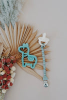 Sweetie Strap™ - Silicone One-Piece Pacifier Clips - Beaded / Pink or Neutral Toast