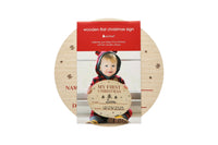My First Christmas Wooden Holiday  - Baby Photo Prop Sign