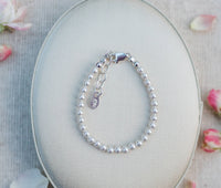 Sterling Silver Baby's 1st Pearls Bracelet Keepsake Gift  - 1-5 Years