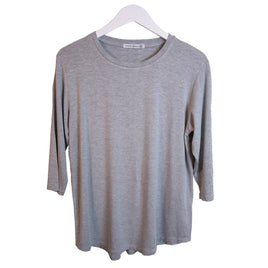 Heather Grey Ladies Top 3/4 Sleeves - M