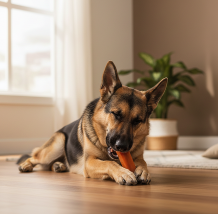all natural churpi chew dog treat in yak cheese and strawberry