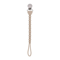 Sweetie Strap™ - Silicone One-Piece Pacifier Clips - Beaded / Pink or Neutral Toast
