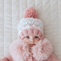 Fairisle Rosy Beanie Hat Baby & Kids