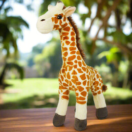 cute baby giraffe plush toy that is approximately 10 inches tall