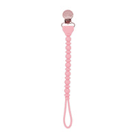 pink baby pacifier clip 