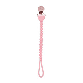 pink baby pacifier clip 