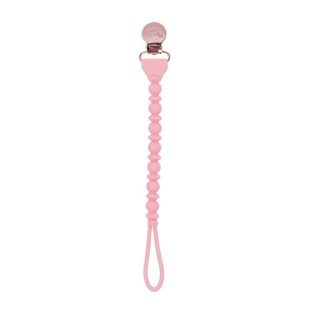 pink baby pacifier clip 