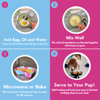 Dog Birthday Cake Kit with Pupfetti Sprinkles + Bone Shaped Reusable Pan