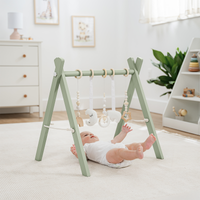 Foldable Baby Play Gym with 5 Hanging Toys by Comfy Cubs