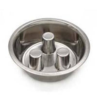 stainless steel slow feeder dog bowl