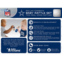 Dallas Cowboys - Wooden Baby Rattles - 2-Pack