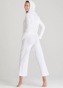 Cropped Lounge Hoodie & Pants Set- Black or White