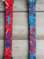 personalized dog collar name and phone number embroidered