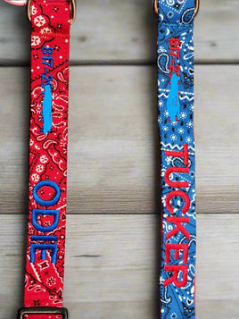 personalized dog collar name and phone number embroidered