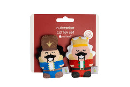Nutcracker-themed cat toy set with packaging on a white background