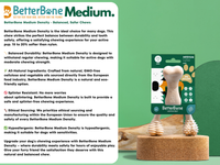 BetterBone Medium dog chew packaging with product description on a green background