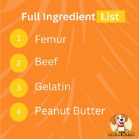 Filled Dog Bone / Bone Filled with Peanut Butter - Small & Large