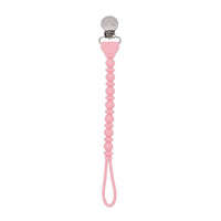 Sweetie Strap™ - Silicone One-Piece Pacifier Clips - Beaded / Pink or Neutral Toast