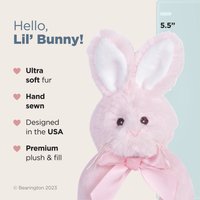 Lil' Bunny Ring Rattle - Baby Rattle / Pink