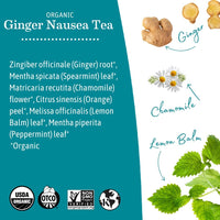 Organic Ginger Nausea Tea - Earth Mama