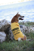 Dog Tee Shirt / Cotton - Can't Control My Licker Tee - Yellow