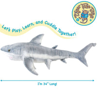 Sammy The Shark | 36 Inch Stuffed Animal Plush Shark Toy