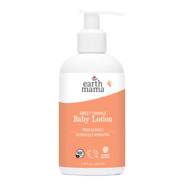 sweet orange baby lotion earth mama has a light refreshing orange vanilla scent 8 oz