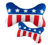 Patriotic Print USA Dog Squeaky Toy - S , M or L