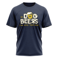 Funny Dad Gift In Dog Beers - Heathered Navy Tshirt