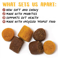 soft and chewy dog treat with added probiotics. bacon and egg flavor that is made in the usa by Ag Alchemy