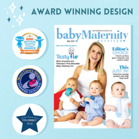 Tasty Tie Teether, Crinkle Toy Baby Teether - Blue Dot