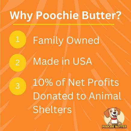 poochie butter dog treat label