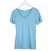 Womens V-neck Top - Cotton Blend Essential V-Neck Tee
