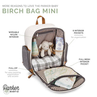 Birch Bag Mini - Diaper Backpack in Cream by Parker Baby Co.