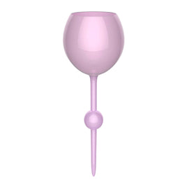 the original floating beach wine glass made from bpa free acrylic in a soft purple haze. perfect for beach, pool or bathtub 