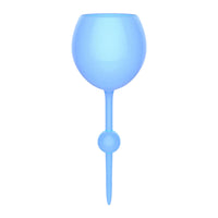 floating wine drink glass in ocean blue BPA free acrylic. great for bath, beach or pool 