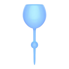 floating wine drink glass in ocean blue BPA free acrylic. great for bath, beach or pool 