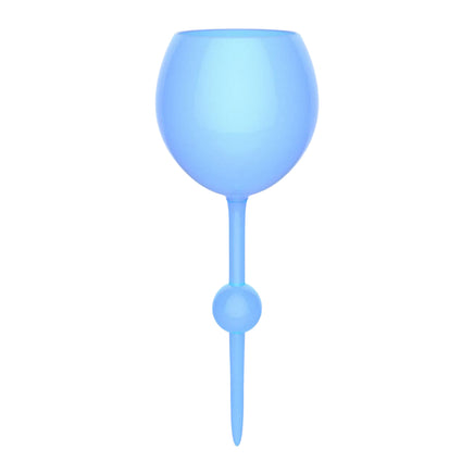 floating wine drink glass in ocean blue BPA free acrylic. great for bath, beach or pool 