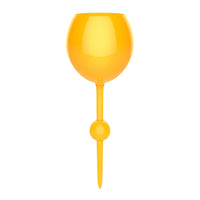 original floating wine glass for beach, pool, tub or travel. BPA Free in a mellow yellow