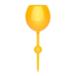 original floating wine glass for beach, pool, tub or travel. BPA Free in a mellow yellow