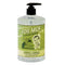 Bottle of hand and body wash for men with a vintage design on a white background