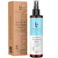 Sea Salt & Texturizing Spray bottle and packaging with 'Beauty by Earth' branding on a white background.