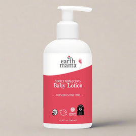 simply non scented earth mama baby lotion for sensitive skin types 