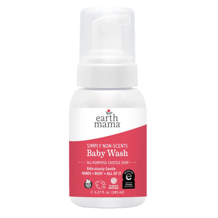 earth mama non scents baby wash all purpose castile soap 