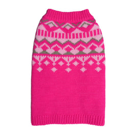 Pink Dog Sweater / Modern Design - XL