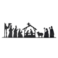 Hand Carfted Christmas Nativity Scene - Silhouette / Iron